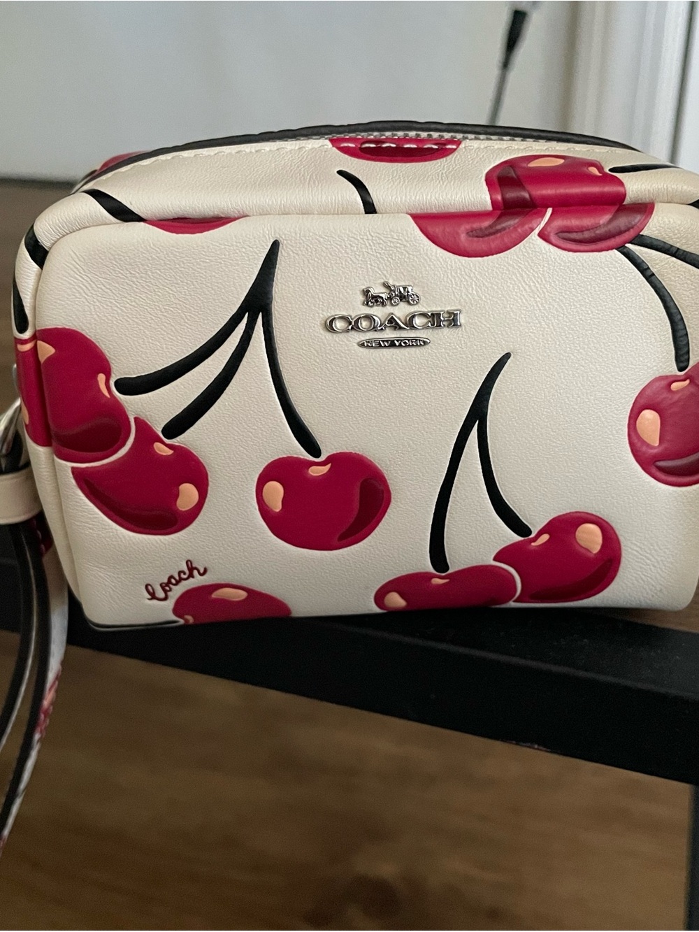 Coach Small Wristlet with Red Cherry Print